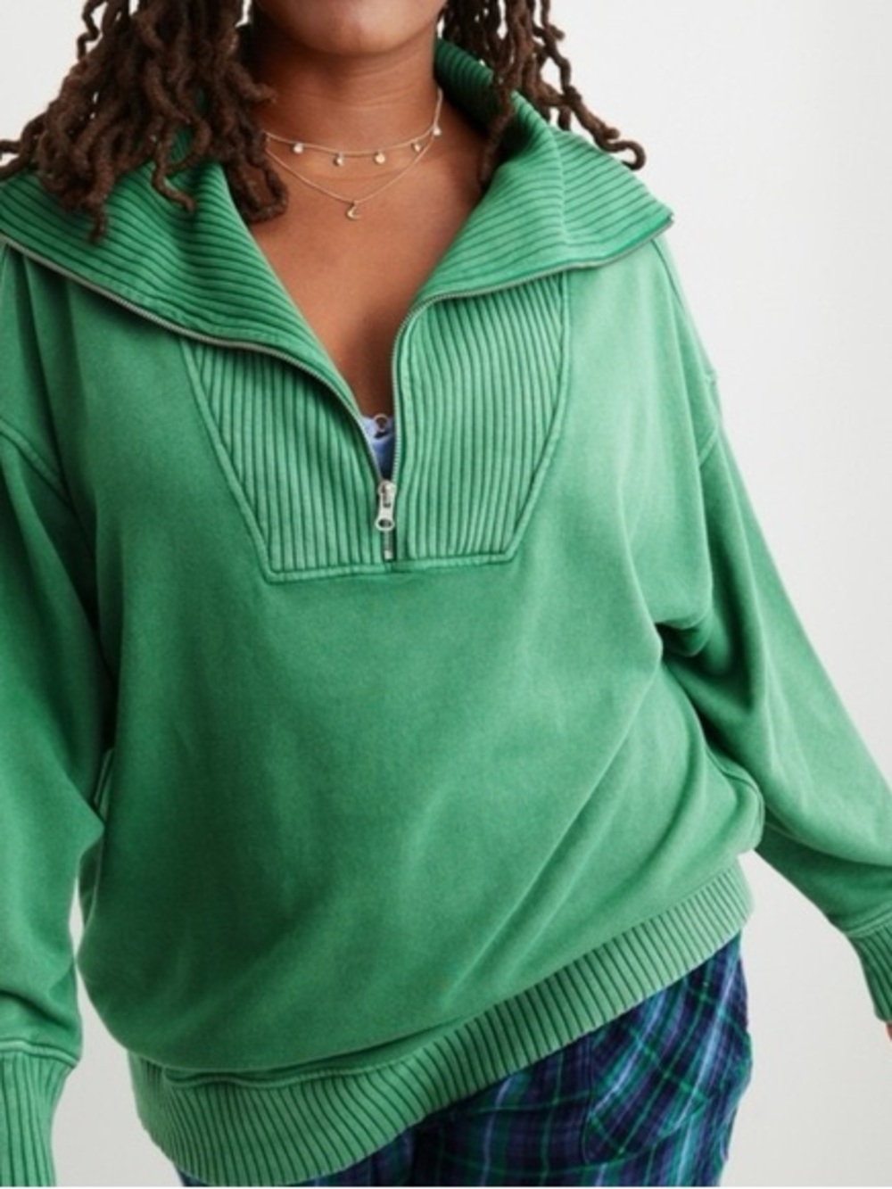 Aerie Down-To-Earth quarter zip sweatshirt